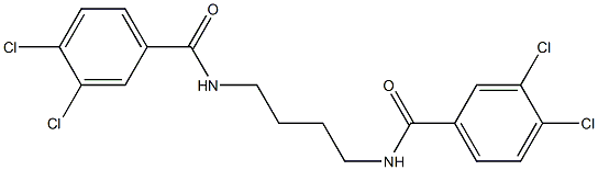 3,4-dichloro-N-[4-[(3,4-dichlorobenzoyl)amino]butyl]benzamide Structure