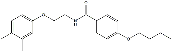 4-butoxy-N-[2-(3,4-dimethylphenoxy)ethyl]benzamide Struktur