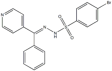 4-bromo-N-[(E)-[phenyl(pyridin-4-yl)methylidene]amino]benzenesulfonamide 结构式