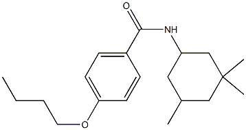 4-butoxy-N-(3,3,5-trimethylcyclohexyl)benzamide 化学構造式