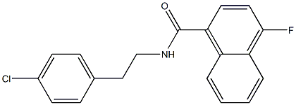 N-[2-(4-chlorophenyl)ethyl]-4-fluoronaphthalene-1-carboxamide 化学構造式