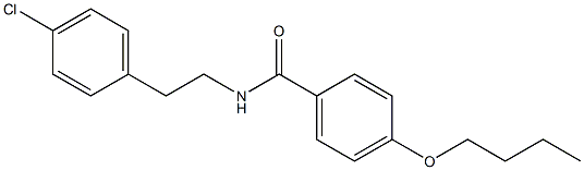 4-butoxy-N-[2-(4-chlorophenyl)ethyl]benzamide 化学構造式