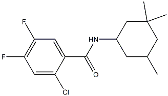 2-chloro-4,5-difluoro-N-(3,3,5-trimethylcyclohexyl)benzamide Structure