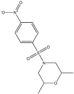 2,6-dimethyl-4-(4-nitrophenyl)sulfonylmorpholine Structure
