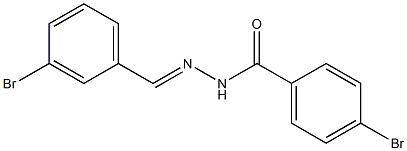 4-bromo-N-[(E)-(3-bromophenyl)methylideneamino]benzamide,,结构式