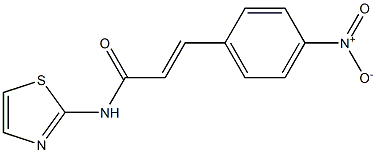 (E)-3-(4-nitrophenyl)-N-(1,3-thiazol-2-yl)prop-2-enamide Struktur