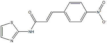 (E)-3-(4-nitrophenyl)-N-(1,3-thiazol-2-yl)prop-2-enamide 结构式