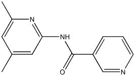 N-(4,6-dimethylpyridin-2-yl)pyridine-3-carboxamide 化学構造式