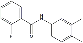 N-(3,4-dimethylphenyl)-2-fluorobenzamide 化学構造式