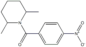 (2,6-dimethylpiperidin-1-yl)-(4-nitrophenyl)methanone Struktur