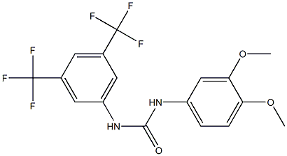 1-[3,5-bis(trifluoromethyl)phenyl]-3-(3,4-dimethoxyphenyl)urea 结构式