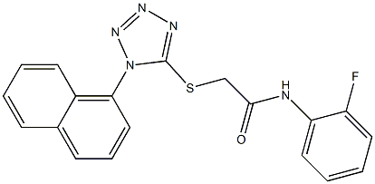  N-(2-fluorophenyl)-2-(1-naphthalen-1-yltetrazol-5-yl)sulfanylacetamide