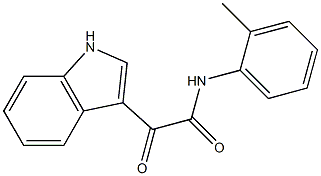2-(1H-indol-3-yl)-N-(2-methylphenyl)-2-oxoacetamide 化学構造式