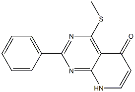 4-methylsulfanyl-2-phenyl-8H-pyrido[2,3-d]pyrimidin-5-one 化学構造式