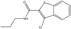 3-chloro-N-propyl-1-benzothiophene-2-carboxamide 化学構造式