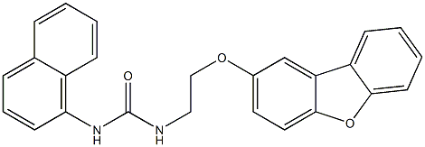 1-(2-dibenzofuran-2-yloxyethyl)-3-naphthalen-1-ylurea 化学構造式