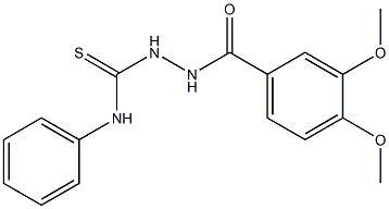 1-[(3,4-dimethoxybenzoyl)amino]-3-phenylthiourea Struktur