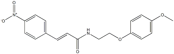 (E)-N-[2-(4-methoxyphenoxy)ethyl]-3-(4-nitrophenyl)prop-2-enamide 结构式