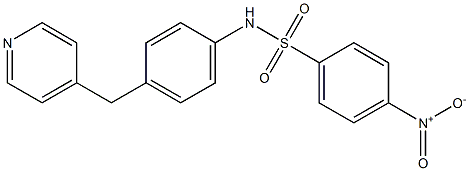 4-nitro-N-[4-(pyridin-4-ylmethyl)phenyl]benzenesulfonamide Structure