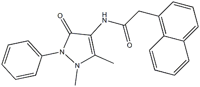 N-(1,5-dimethyl-3-oxo-2-phenylpyrazol-4-yl)-2-naphthalen-1-ylacetamide Structure