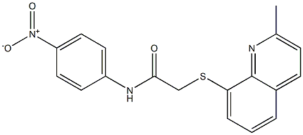  2-(2-methylquinolin-8-yl)sulfanyl-N-(4-nitrophenyl)acetamide