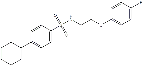 4-cyclohexyl-N-[2-(4-fluorophenoxy)ethyl]benzenesulfonamide