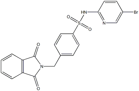 N-(5-bromopyridin-2-yl)-4-[(1,3-dioxoisoindol-2-yl)methyl]benzenesulfonamide Structure