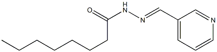 N-[(E)-pyridin-3-ylmethylideneamino]octanamide Structure