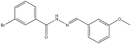 3-bromo-N-[(E)-(3-methoxyphenyl)methylideneamino]benzamide Struktur