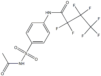 N-[4-(acetylsulfamoyl)phenyl]-2,2,3,3,4,4,4-heptafluorobutanamide Structure