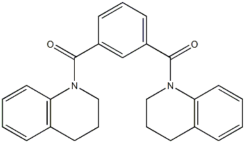 [3-(3,4-dihydro-2H-quinoline-1-carbonyl)phenyl]-(3,4-dihydro-2H-quinolin-1-yl)methanone,,结构式