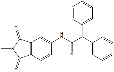 N-(2-methyl-1,3-dioxoisoindol-5-yl)-2,2-diphenylacetamide Structure