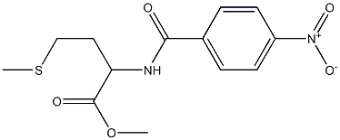 methyl 4-methylsulfanyl-2-[(4-nitrobenzoyl)amino]butanoate Struktur