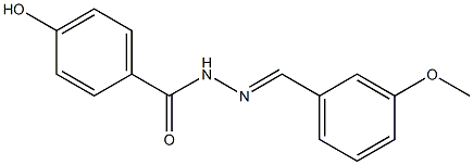 4-hydroxy-N-[(E)-(3-methoxyphenyl)methylideneamino]benzamide Structure