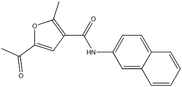 5-acetyl-2-methyl-N-naphthalen-2-ylfuran-3-carboxamide 化学構造式