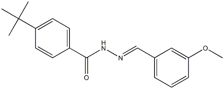 4-tert-butyl-N-[(E)-(3-methoxyphenyl)methylideneamino]benzamide Structure