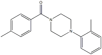 (4-methylphenyl)-[4-(2-methylphenyl)piperazin-1-yl]methanone,,结构式