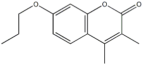 3,4-dimethyl-7-propoxychromen-2-one Structure