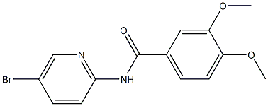 N-(5-bromopyridin-2-yl)-3,4-dimethoxybenzamide 化学構造式