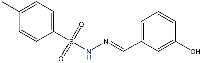 N-[(E)-(3-hydroxyphenyl)methylideneamino]-4-methylbenzenesulfonamide 化学構造式