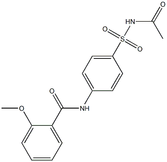 N-[4-(acetylsulfamoyl)phenyl]-2-methoxybenzamide Structure