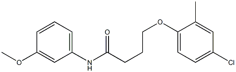 4-(4-chloro-2-methylphenoxy)-N-(3-methoxyphenyl)butanamide Structure