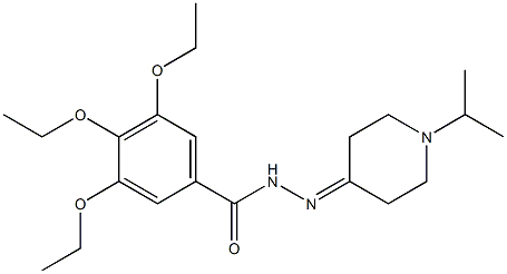 3,4,5-triethoxy-N-[(1-propan-2-ylpiperidin-4-ylidene)amino]benzamide 化学構造式