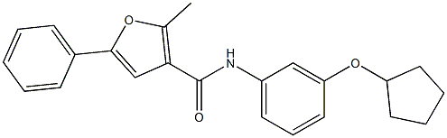 N-(3-cyclopentyloxyphenyl)-2-methyl-5-phenylfuran-3-carboxamide Structure