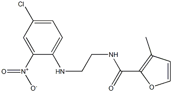 N-[2-(4-chloro-2-nitroanilino)ethyl]-3-methylfuran-2-carboxamide 化学構造式