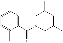 (3,5-dimethylpiperidin-1-yl)-(2-methylphenyl)methanone 结构式