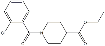 ethyl 1-(2-chlorobenzoyl)piperidine-4-carboxylate 化学構造式