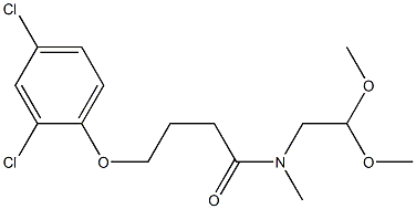 4-(2,4-dichlorophenoxy)-N-(2,2-dimethoxyethyl)-N-methylbutanamide Struktur