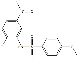 N-(2-fluoro-5-nitrophenyl)-4-methoxybenzenesulfonamide 结构式