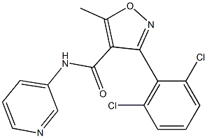 3-(2,6-dichlorophenyl)-5-methyl-N-pyridin-3-yl-1,2-oxazole-4-carboxamide Struktur